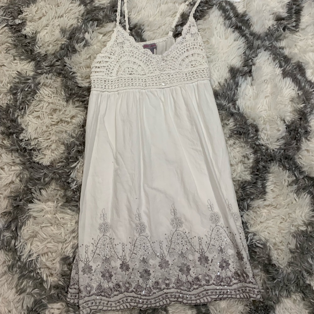 White mini dress